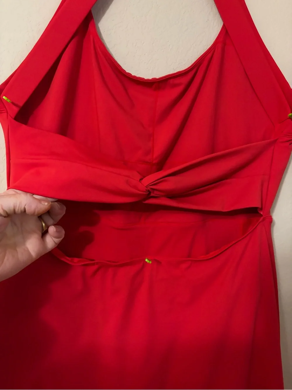 Halara Red Backless Twisted Dance Flare Dress XL | Easy Peezy Activewear - Picture 3 of 13